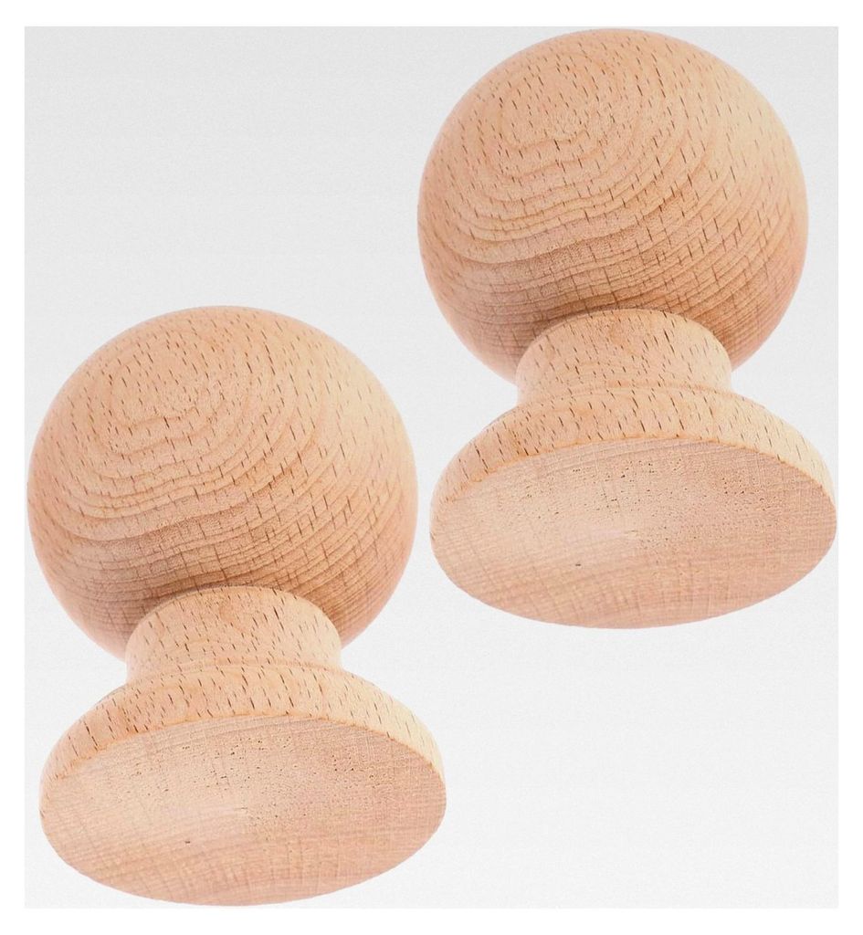 Massivholz Holzpfostenkappen 2 Stück Rund 6X4cm Unlackiert für Treppenpfosten Endstücke mit Holzschnitzerei für Möbel und Treppenaufgänge im ...