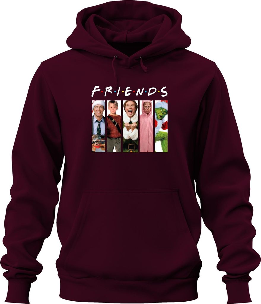 Friends Weihnachtsfilme Kevin Allein Zuhaus Griswold - Weihnachten Christmas Xmas Uni Hoodie Kapuzenpullover, Burgundy, 3XL