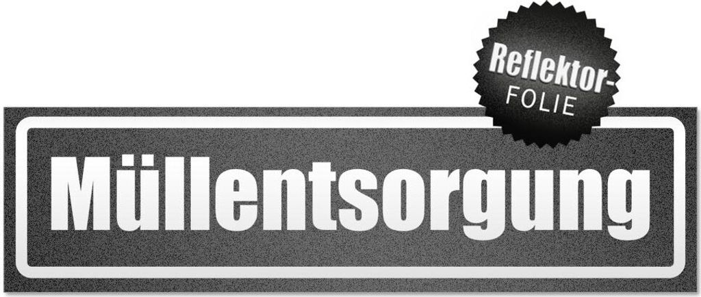 Müllentsorgung invertiert Magnetschild Schild magnetisch