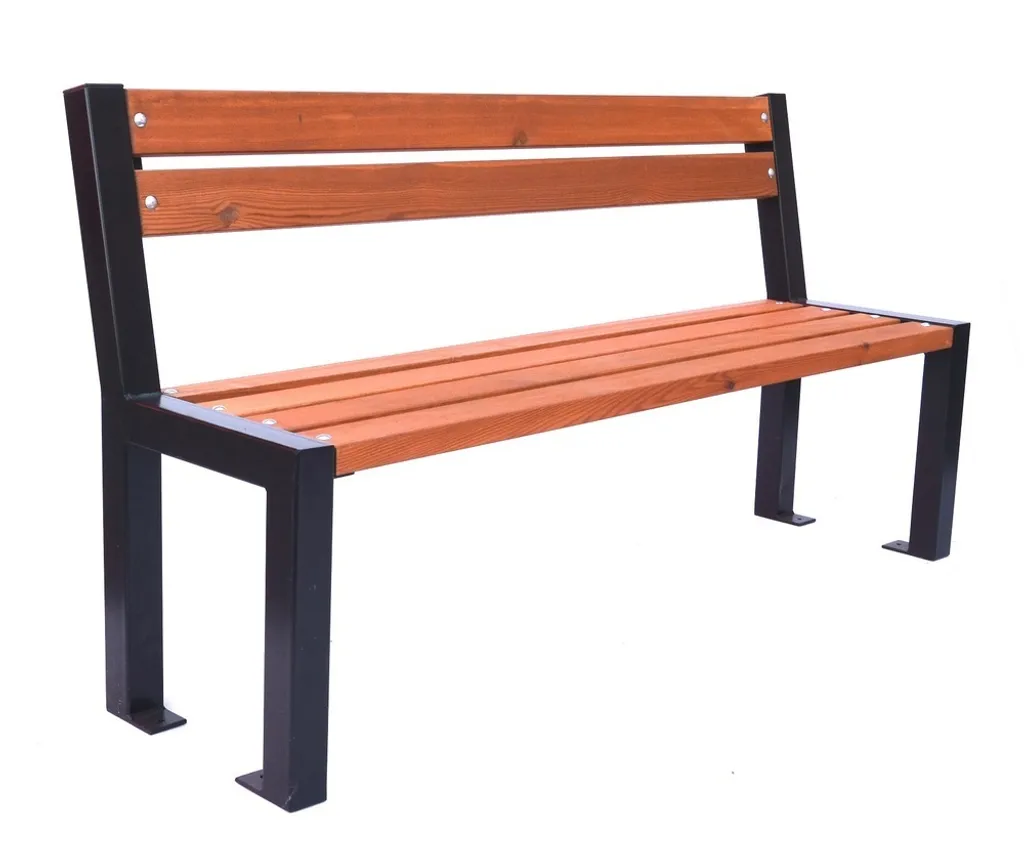 Banc de jardin Rojaplast Opolany robuste avec dossier ergonomique bois