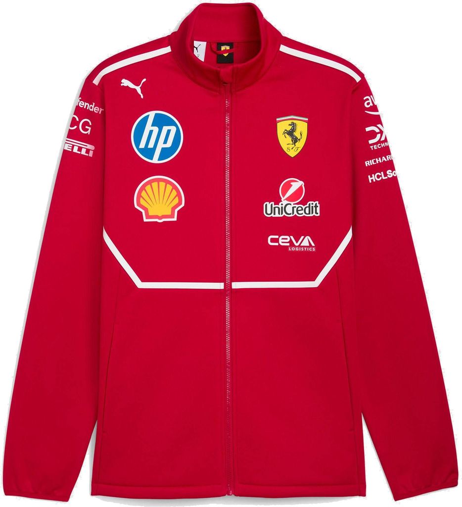 Scuderia Ferrari Team Softshell Jacke 2025, Offizieller Produktbild 