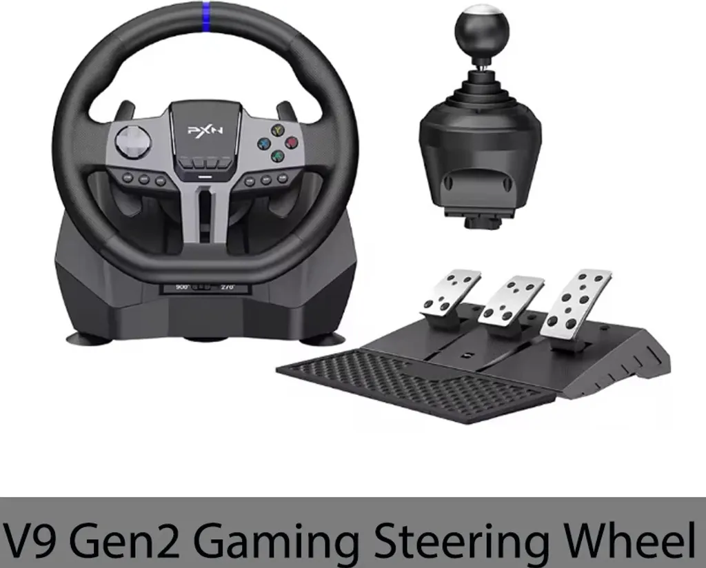 Volant de course V9 Gen2 rotation 270°/900° compatible PC PS4 Xbox - 2