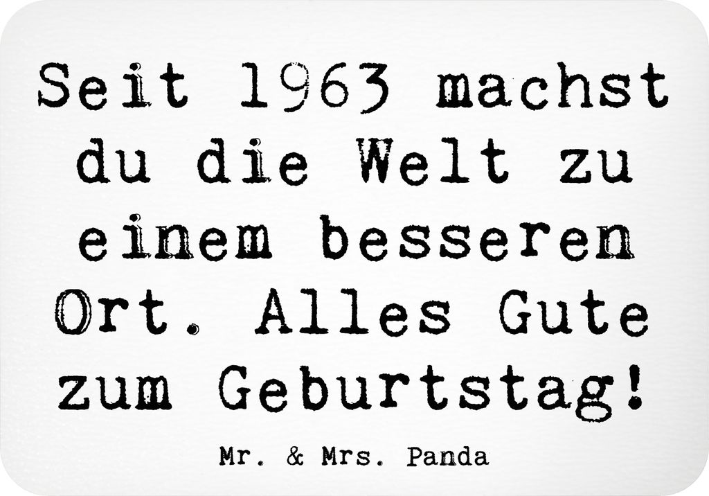 Mr. & Mrs. Panda magnet Spruch 1963 Geburtstag - Weiß - Geschenk, Jubiläum, besondere Person, feiern, Pinnwandmagnet, Seit, Jahrgang, Kühlschran...