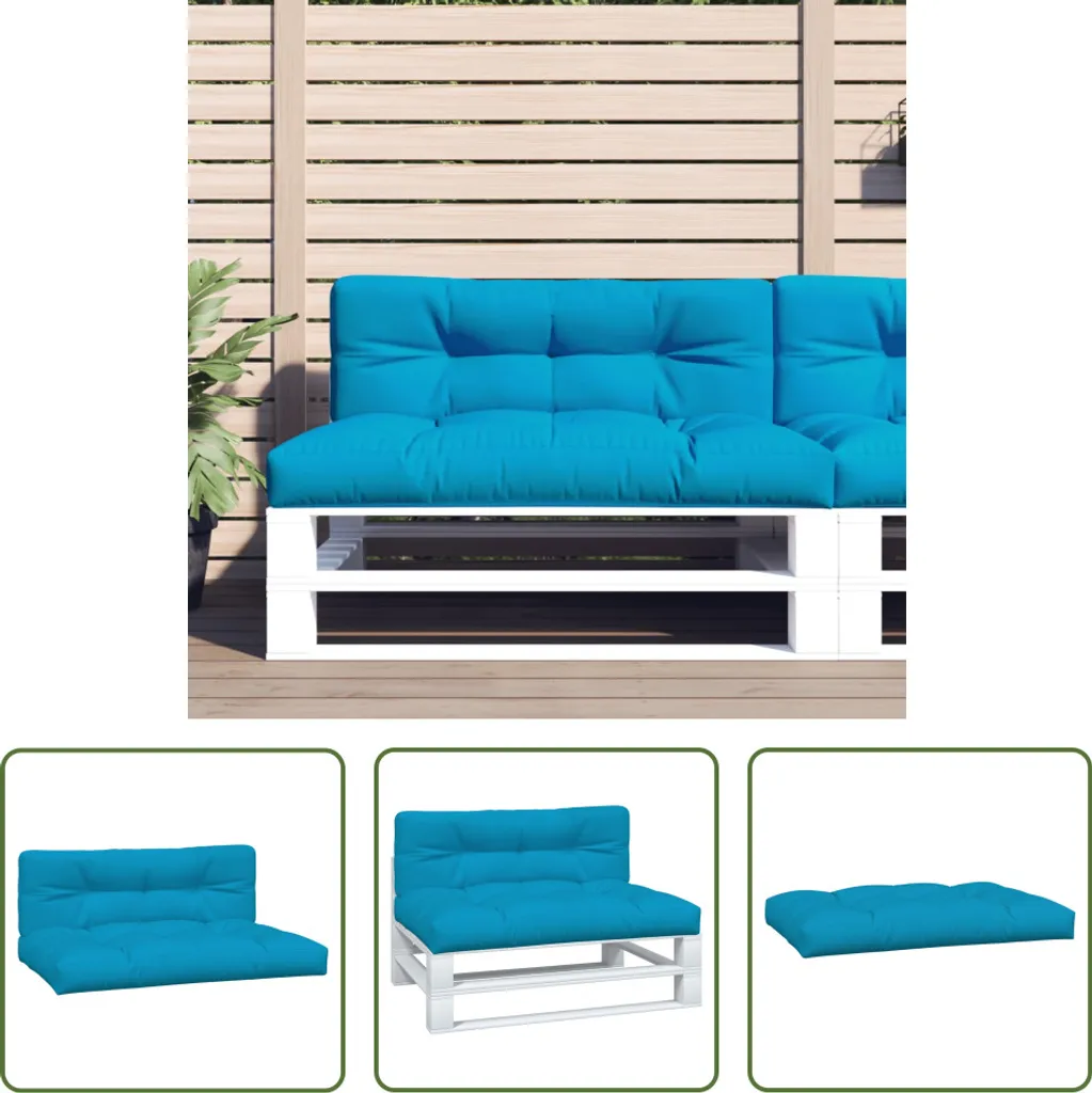 Cuscini Divano Pallet Blu 2 Pz - Arredamento Giardino Moderno Store