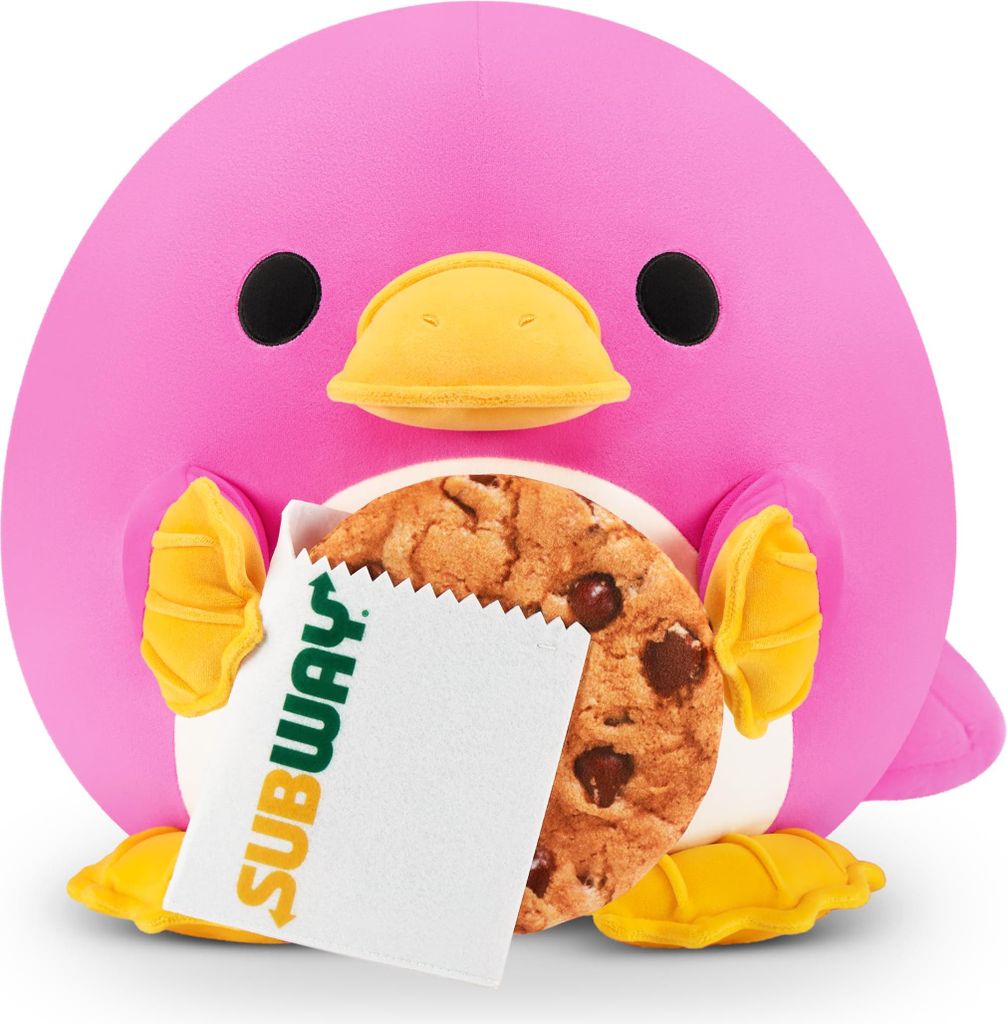 Zuru Snackles Schnabeltier Subway Snackle Stofftier mit Essen 20cm groß