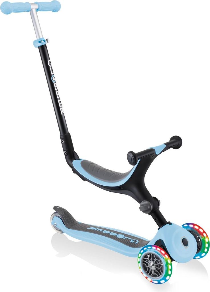 GLOBBER GO-UP FOLDABLE LIGHTS – 3 in 1 Dreirad, 120/80 mm, Produktbild 