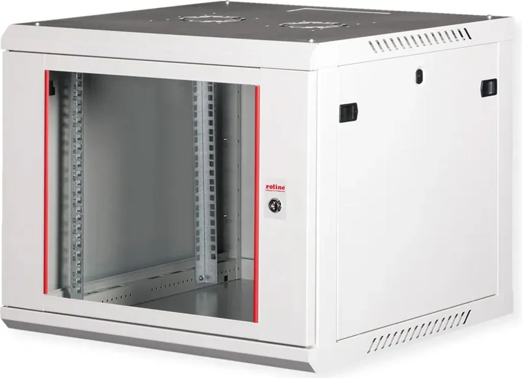 Rack Mural 19 Pouces pour Serveurs et Switch - ROLINE 9HE Gris 600x600