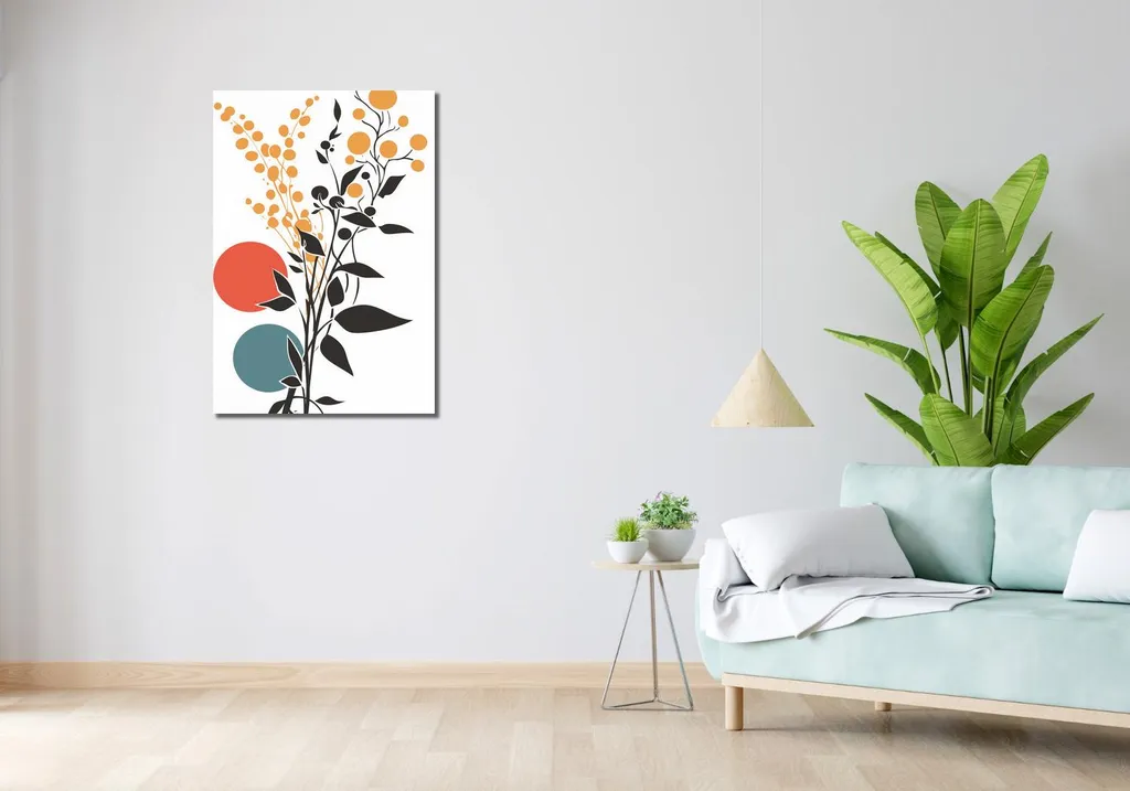 Quadro 60x90 cm Vita fiorente | Arredo Casa Moderno su Tela Canvas - 2
