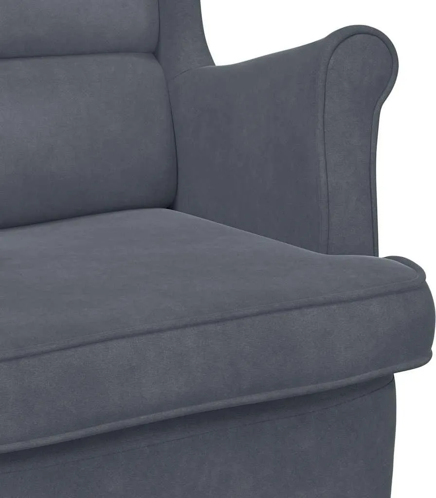 Chaise à bascule confortable 100% polyester avec cadre en contreplaqué