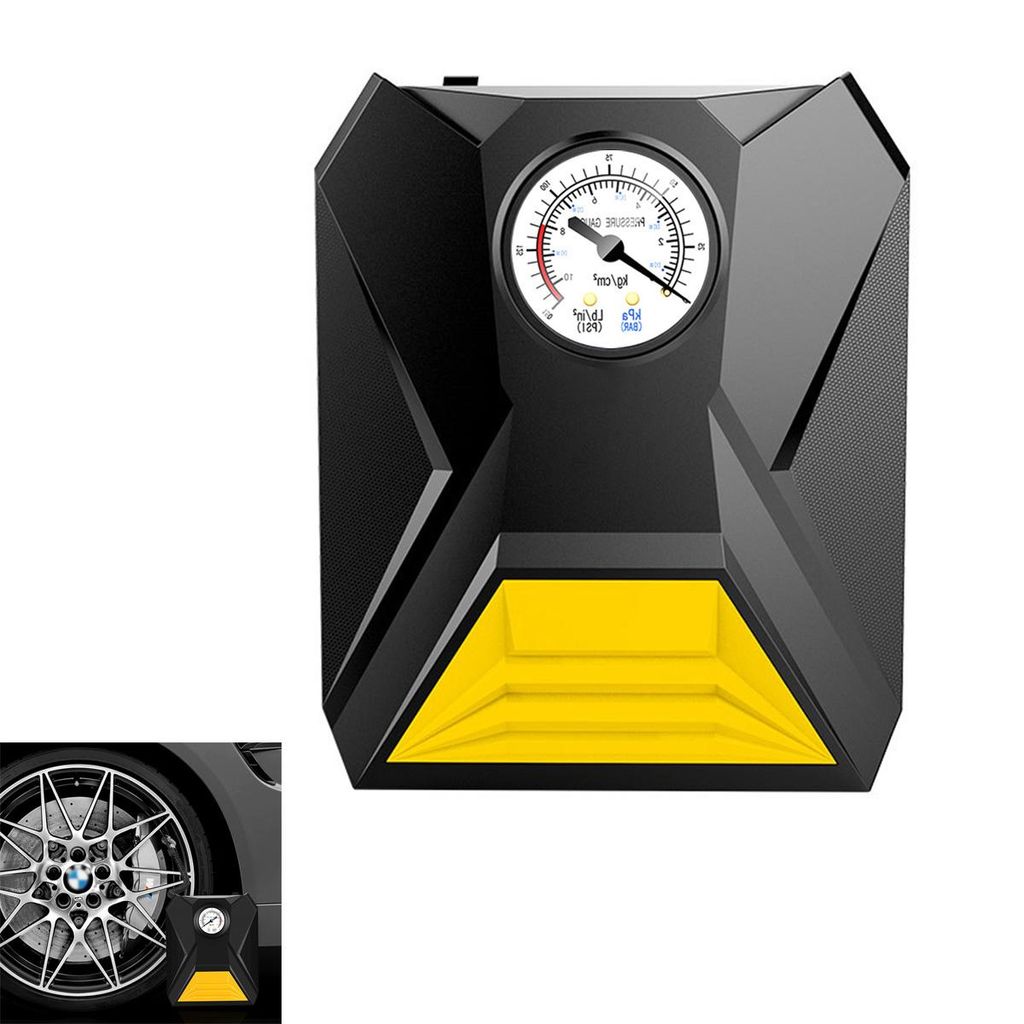 Elektrische Luftpumpe, Akku Luftpumpe, Tragbar Luftmatratze mit 4000mAh Akku, 7.4V, 60W, Mini Kompressor, mit LCD-Display