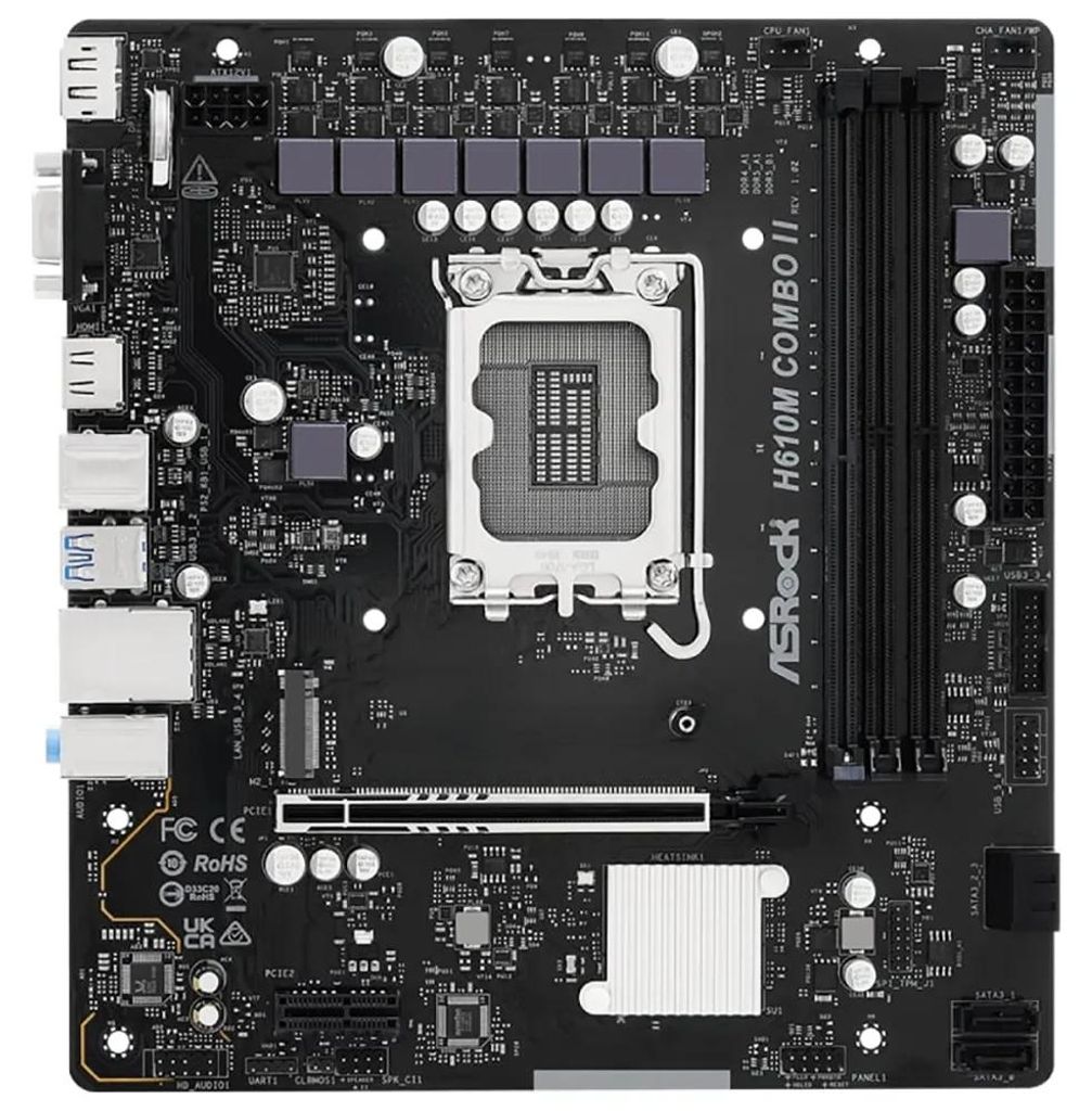 ASRock H610M Combo II: Placa base mATX de 1700 pines con Imagen del producto 