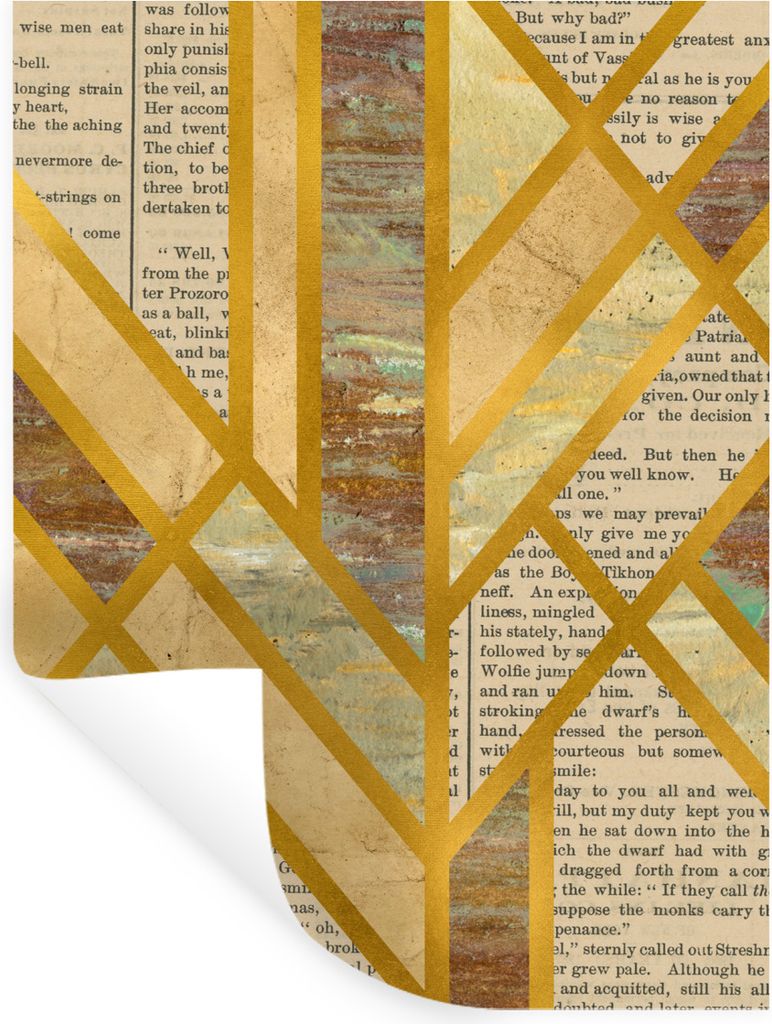 MuchoWow Wandtattoo Wandsticker Wandaufkleber Gold - Marmor - Luxus 60x80 cm Selbstklebend und Repositionierbar - Repositionierbar - Wasser abwei...