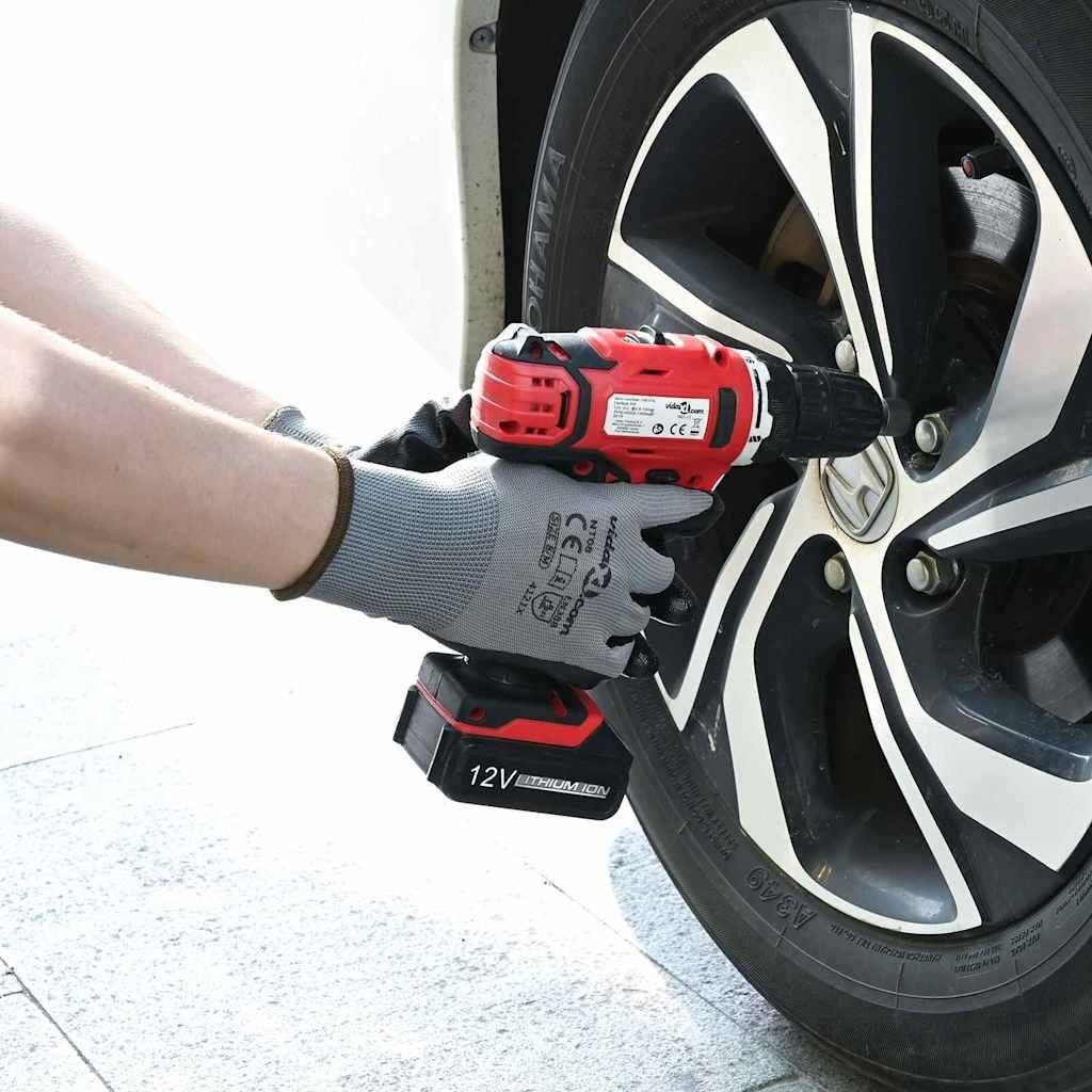 "Schlussverkauf" Arbeitshandschuhe 12 Stück - moderne-desgin - Grau und Schwarz 9 / l Polyester C16058