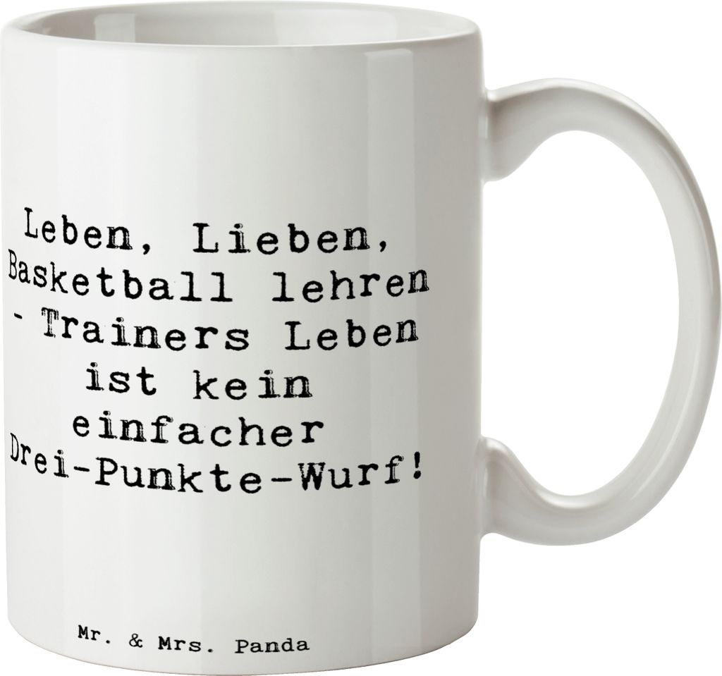Mr. & Mrs. Panda Kaffeetasse Spruch Basketballtrainer Produktbild 