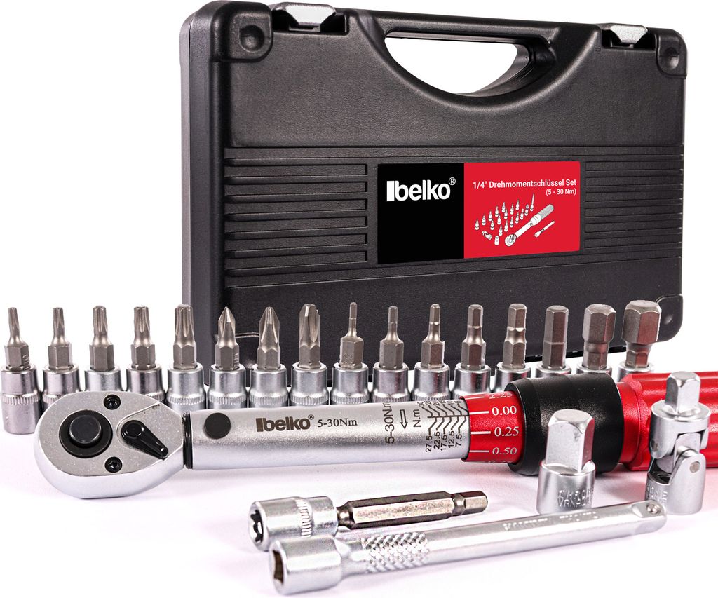 Belko Drehmomentschlüssel 1/4 Zoll, 5-30 Nm, ± 3% Produktbild 1
