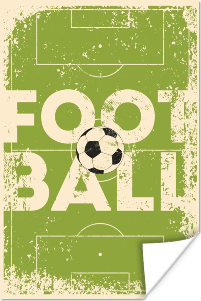 MuchoWow Poster Zitate - Fußball - Sport - Vintage 60x90 cm - Wanddekoration
