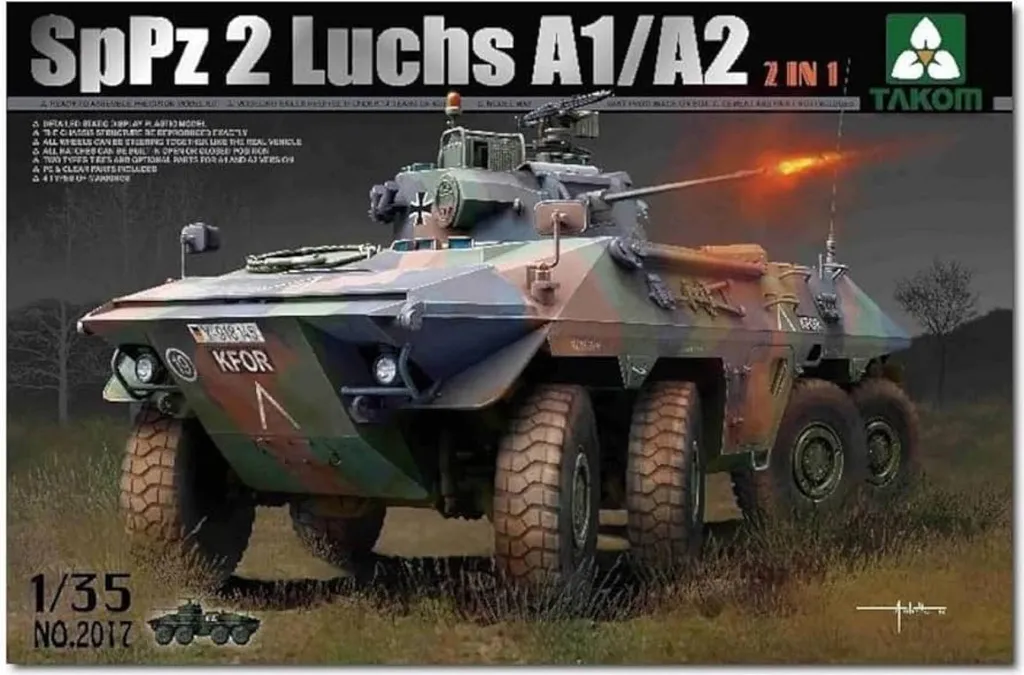 Takom TAK-2017 SpPz 2 Luchs A1/A2 Maquette Militaire 2 en 1 1:35
