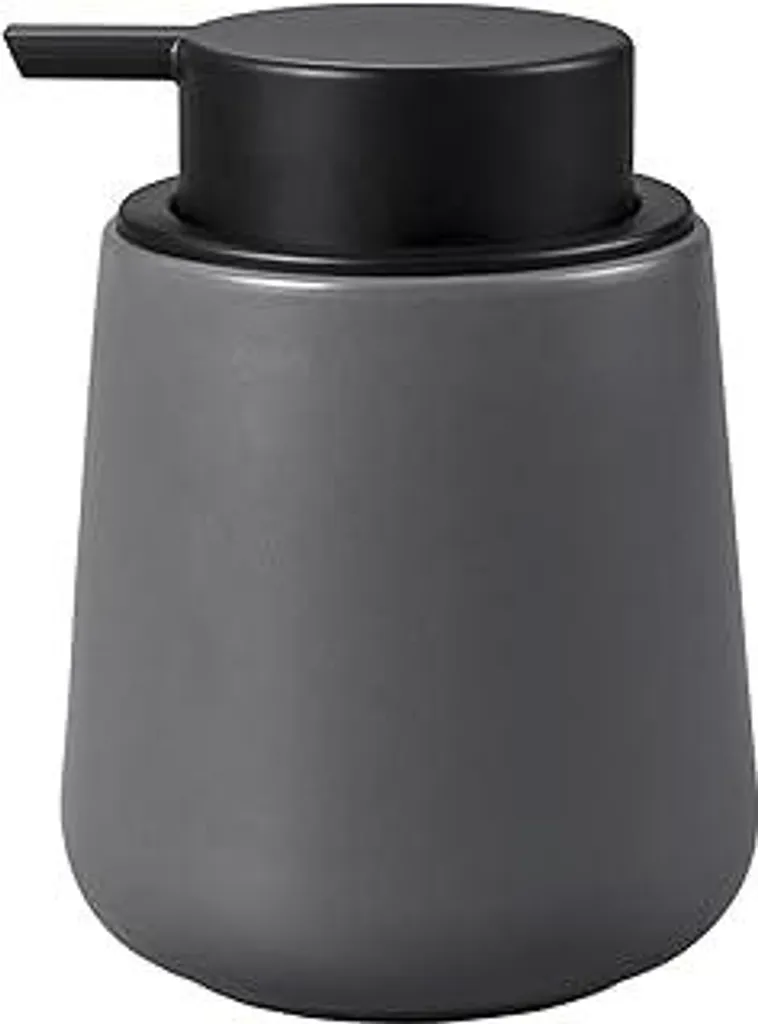 Umlaca Dispenser Sapone Grigio 350ml in Ceramica per Bagno e Cucina