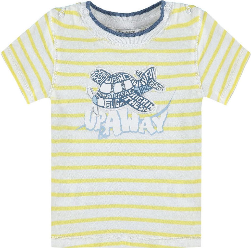 Kanz T-Shirt 1/4 Arm weiß/gelb gestreift Gr. 74