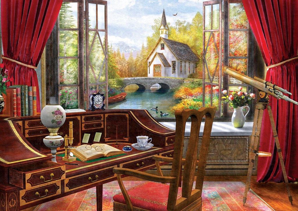 ART PUZZLE Puzzle Blick aus dem Arbeitszimmer 500 Teile Produktbild 