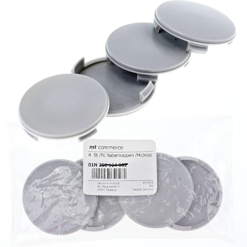 4X 60mm Nabenkappen Felgen Deckel Kappen Grau Gewölbt kompatibel mit Alutec Rial Anzio