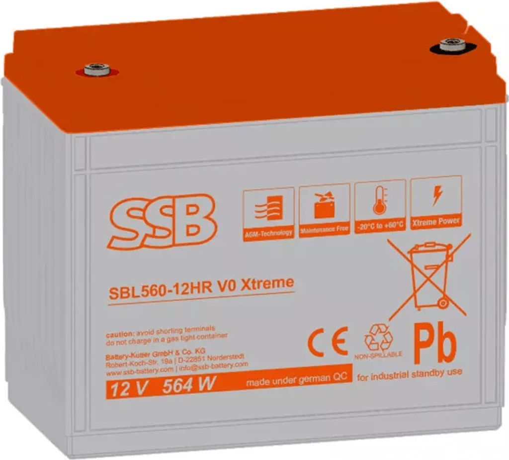 SSB Battery SBL560-12HR V0 Xtreme 12V 140Ah Bleiakku