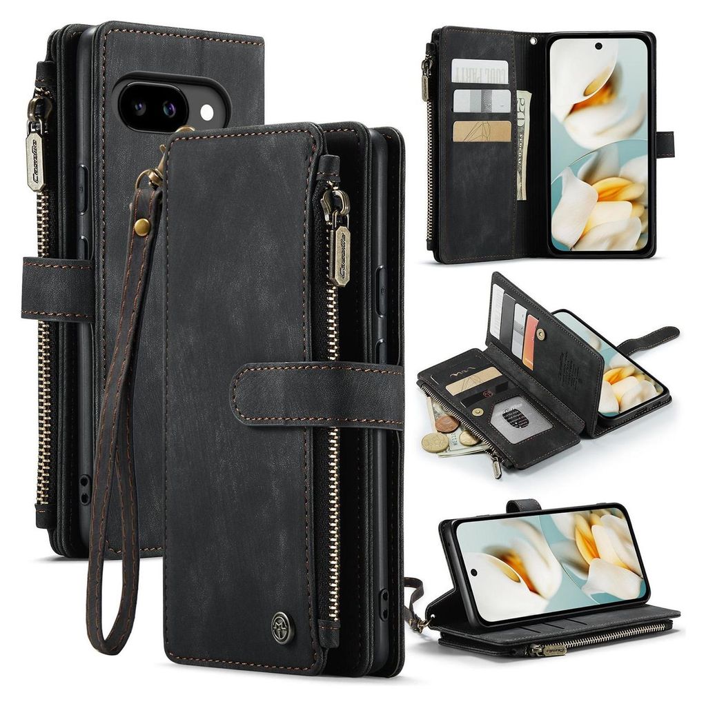 Für Google Pixel 9a CaseMe Kunstleder Multifunktion Zipper Produktbild 