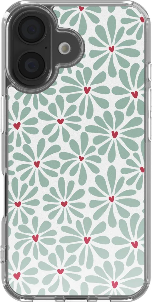 iPhone 16 Custodia Bloom Love Sage Green | imoshion Design Naturale
