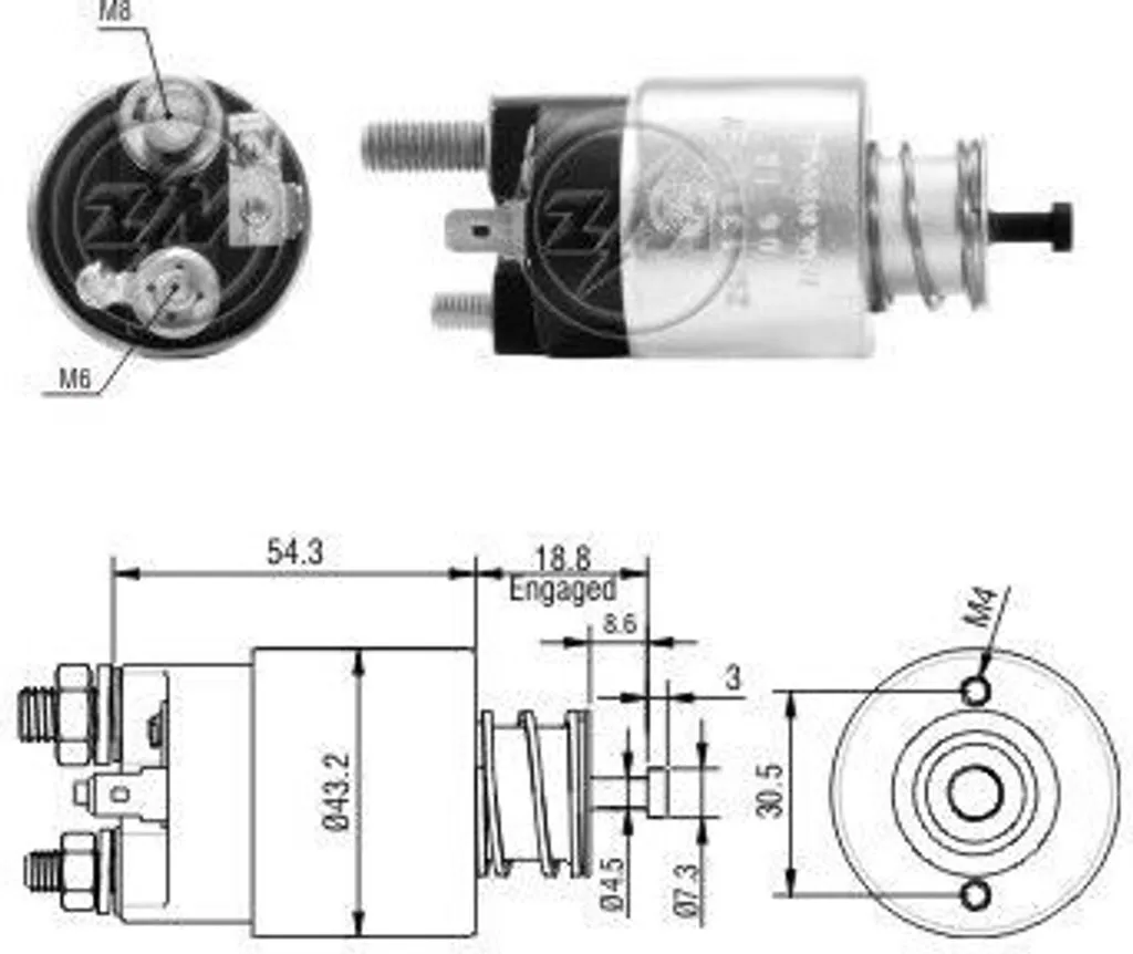 Interrupteur Magnétique Démarreur Robuste pour Moteur G4HG Hyundai i10