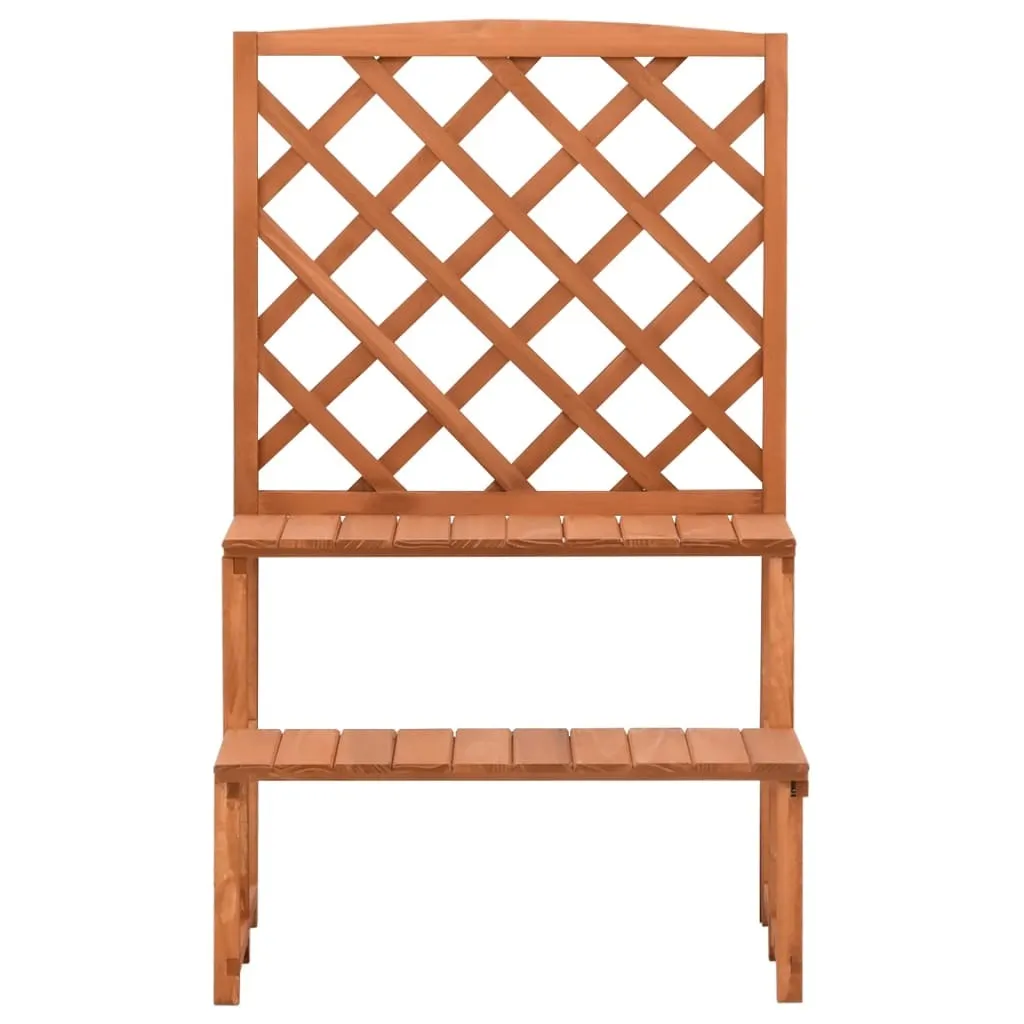 Étagère à fleurs 3 niveaux et treillis bois massif 70x42x115 cm vidaXL