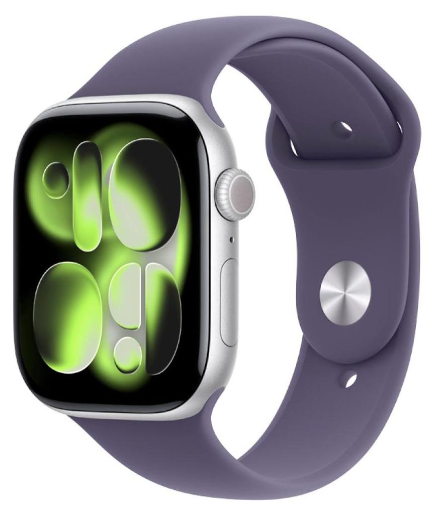 Watch Apple Watch Series 11 (2025) GPS 46mm Silver Aluminium Case with Purple Fog Sport Band M/L - Silver