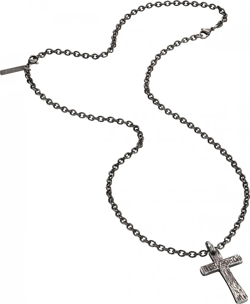 Collier Police PJ25694PSE.01 Croix Cryptic Acier Inoxydable Argenté