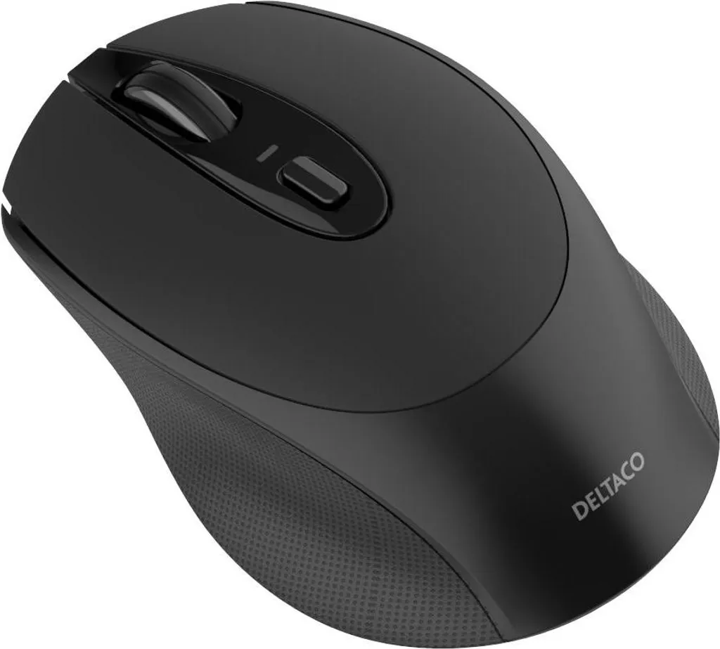 Souris optique sans fil ergonomique avec surface gomme et dongle USB - 3