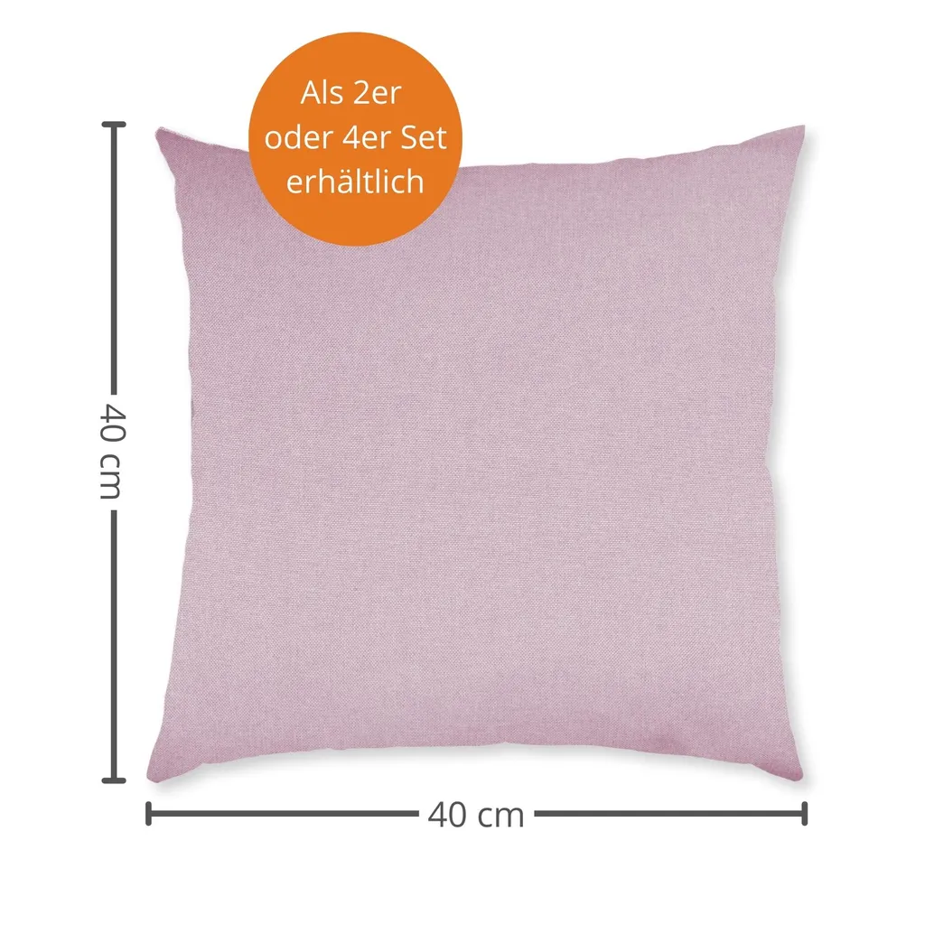 sleepling - Set di 2 cuscini per divano, 40 x 40 cm, cuscini decorativi, cuscini, rosa scuro - 2
