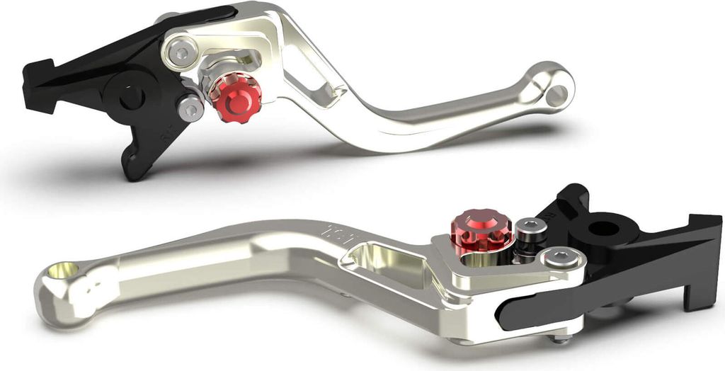 LSL Kupplungshebel BOW L32R, kurz, silber/rot