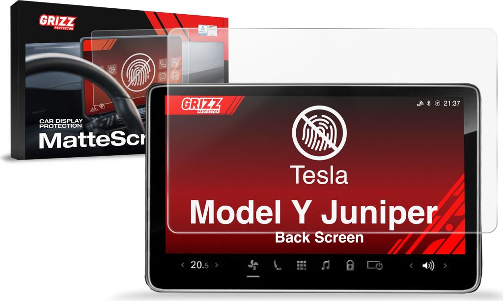 Matte Autodisplayfolie für Tesla Model Y Juniper (2024-2025), Grizz Protector