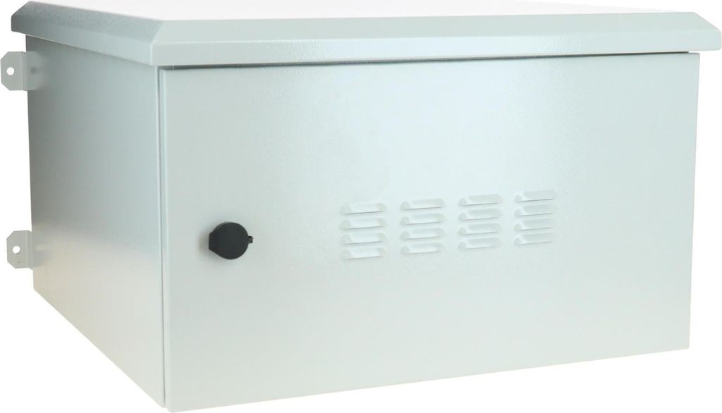 6 HE 19” Outdoor Serverschrank zur Wandmontage IP55 - 600 x 600 x 368mm