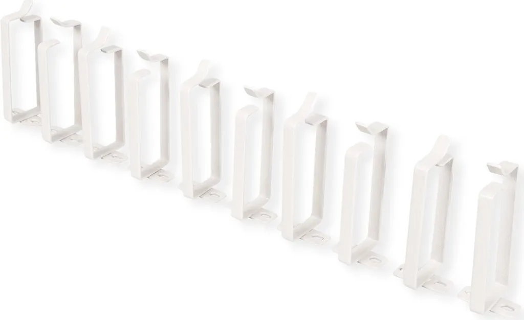 ROLINE Staffe Gestione Cavi Rack & Scrivania | Grigio Acciaio | Kit 10 Pz