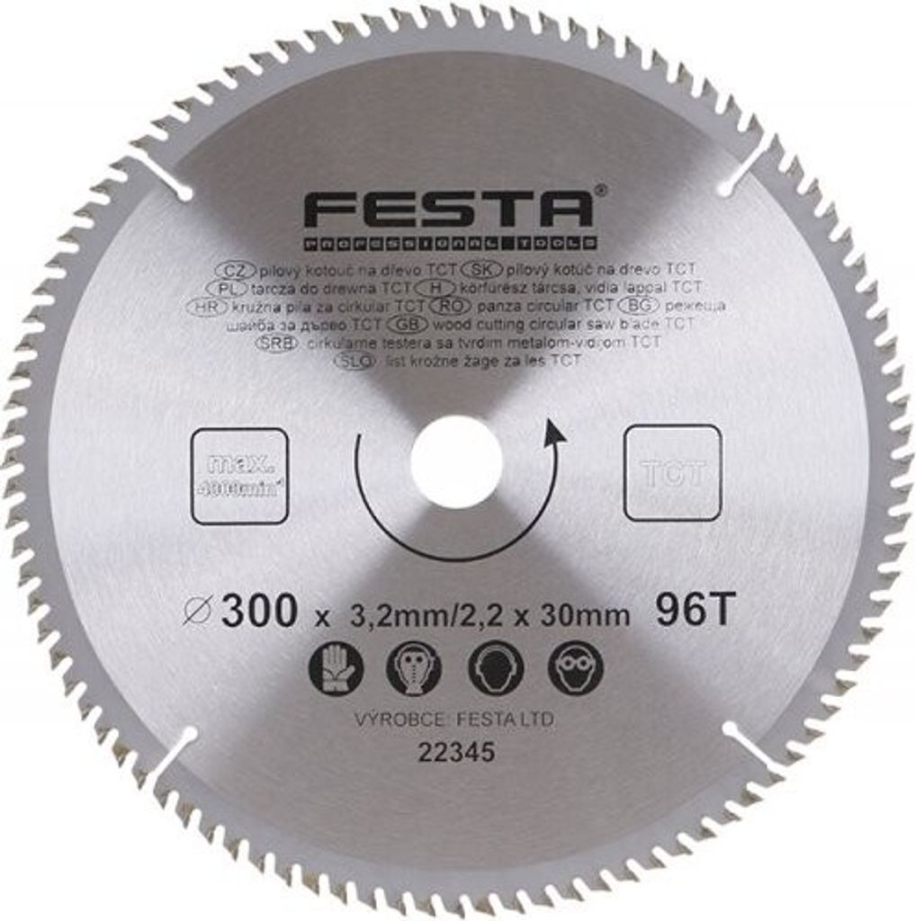Kreissägeblatt für Holz TCT 300mm/3. 2/30/96 Produktbild 