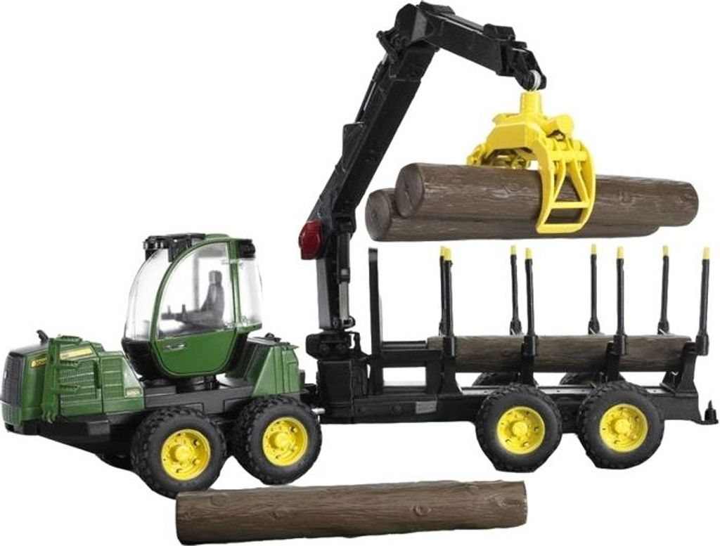 Bruder 02133 - John Deere 1210E bagr s drapákem na dřevo, Obrázek produktu 32