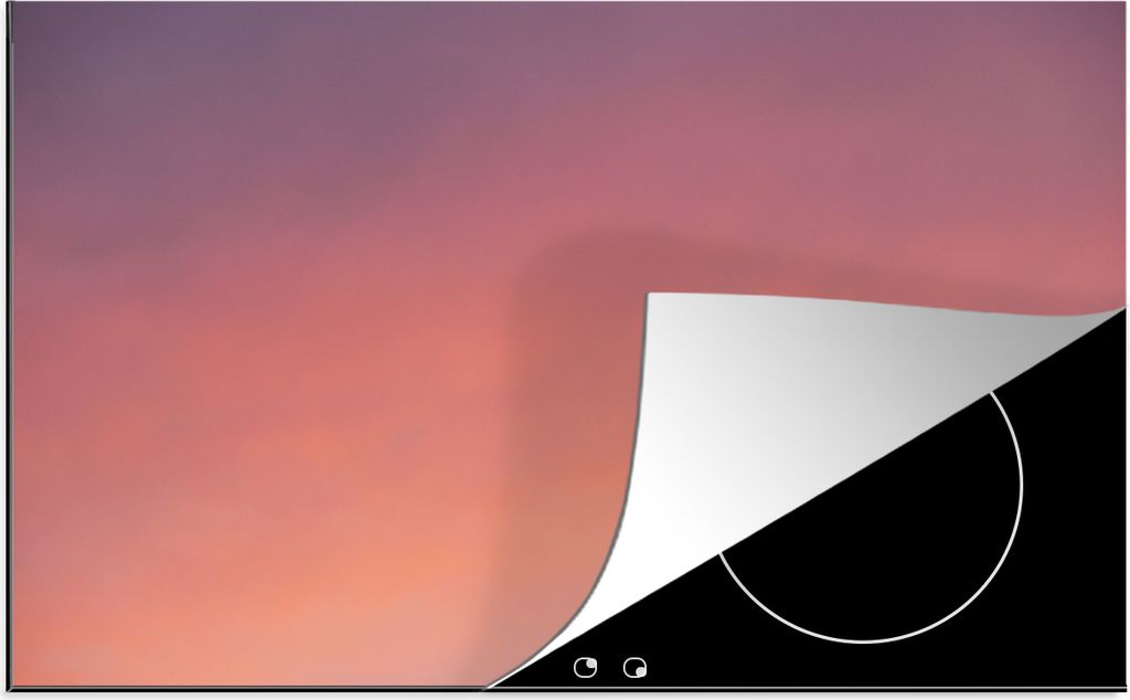 KitchenYeah Herdabdeckplatte Nahaufnahme eines farbigen Himmels , 81x52cm, Küche Deko, Glaskeramikfeld Herdabdeckung, Abdeckplatte fùr Kochfeld