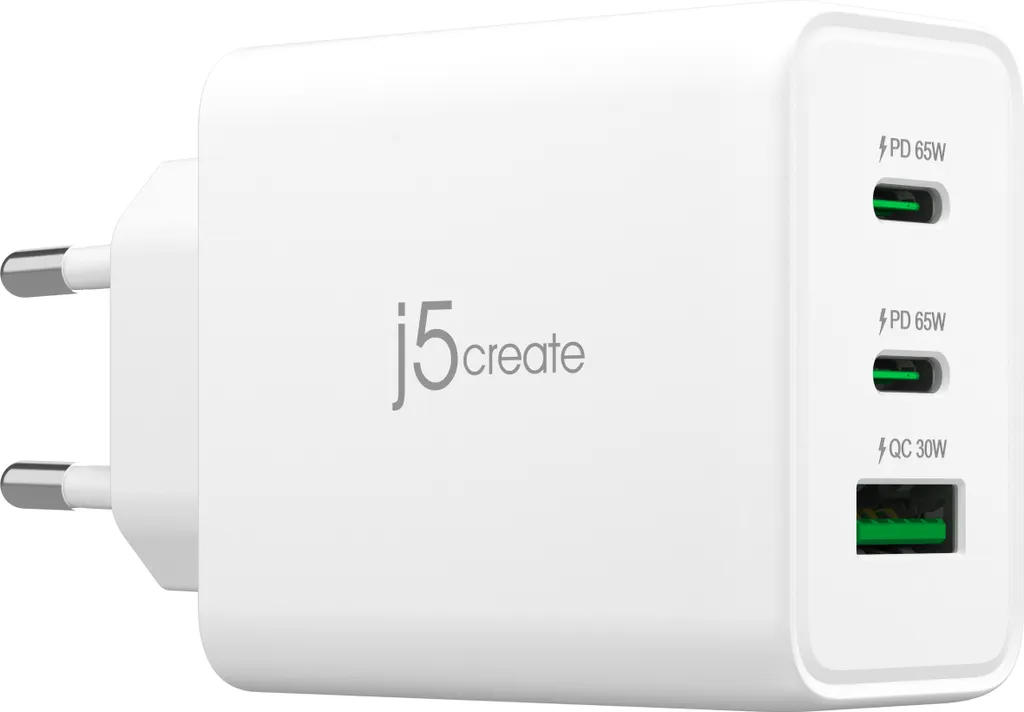 Dites Adieu aux Gros Blocs avec le Chargeur 65W GaN j5create 3 Ports