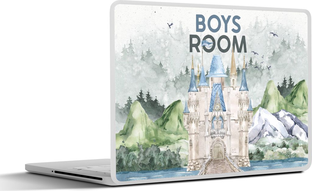 MuchoWow Laptop Aufkleber Sticker Cover Zitate - Jungenzimmer - Sprichwörter - Jungen - Baby - Jungen 40x30 cm - Laptop Dekoration - Selbstklebend