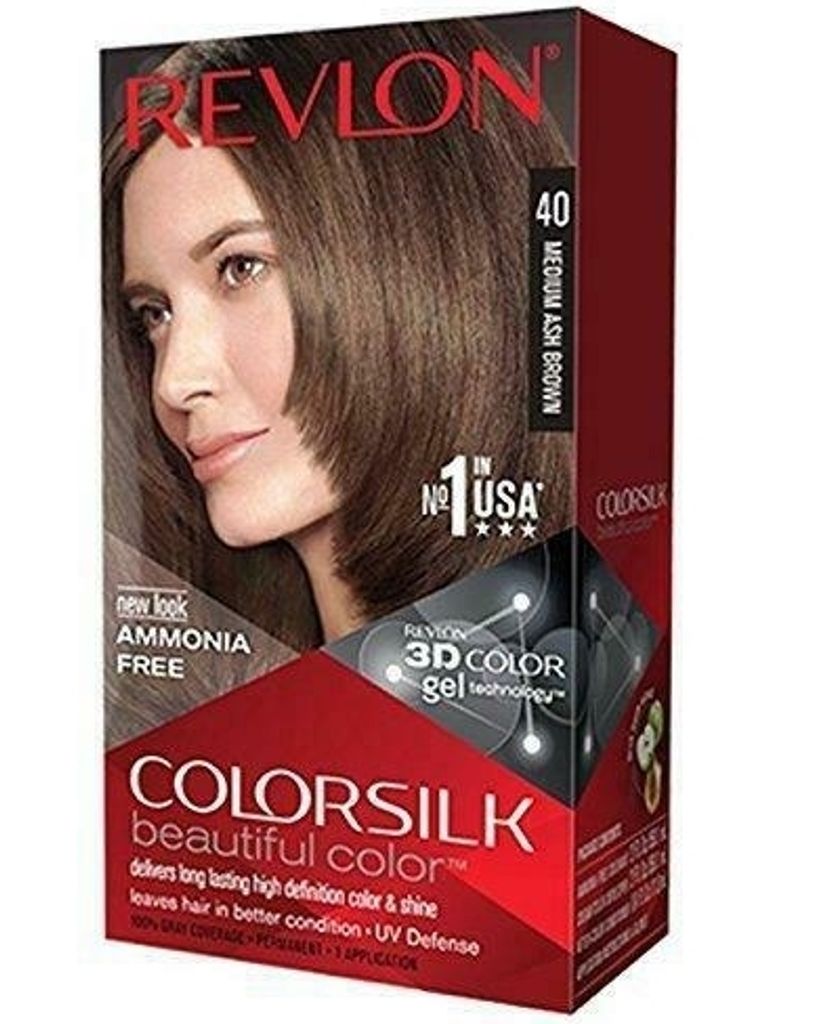 Revlon, ColorSilk, Medium Ash Brown 40, Farba, 1 sztuka Zdjęcie produktu 