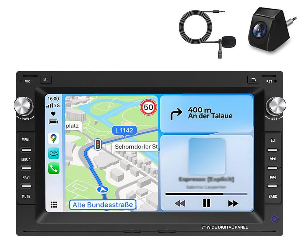 Mit Kamera Autoradio Android 64GB Mit kamera Mic für golf 4 jetta 4 Polo golf passat b5 sharan 2Din Navi Carplay GPS Bluetooth Lenkradsteuerung