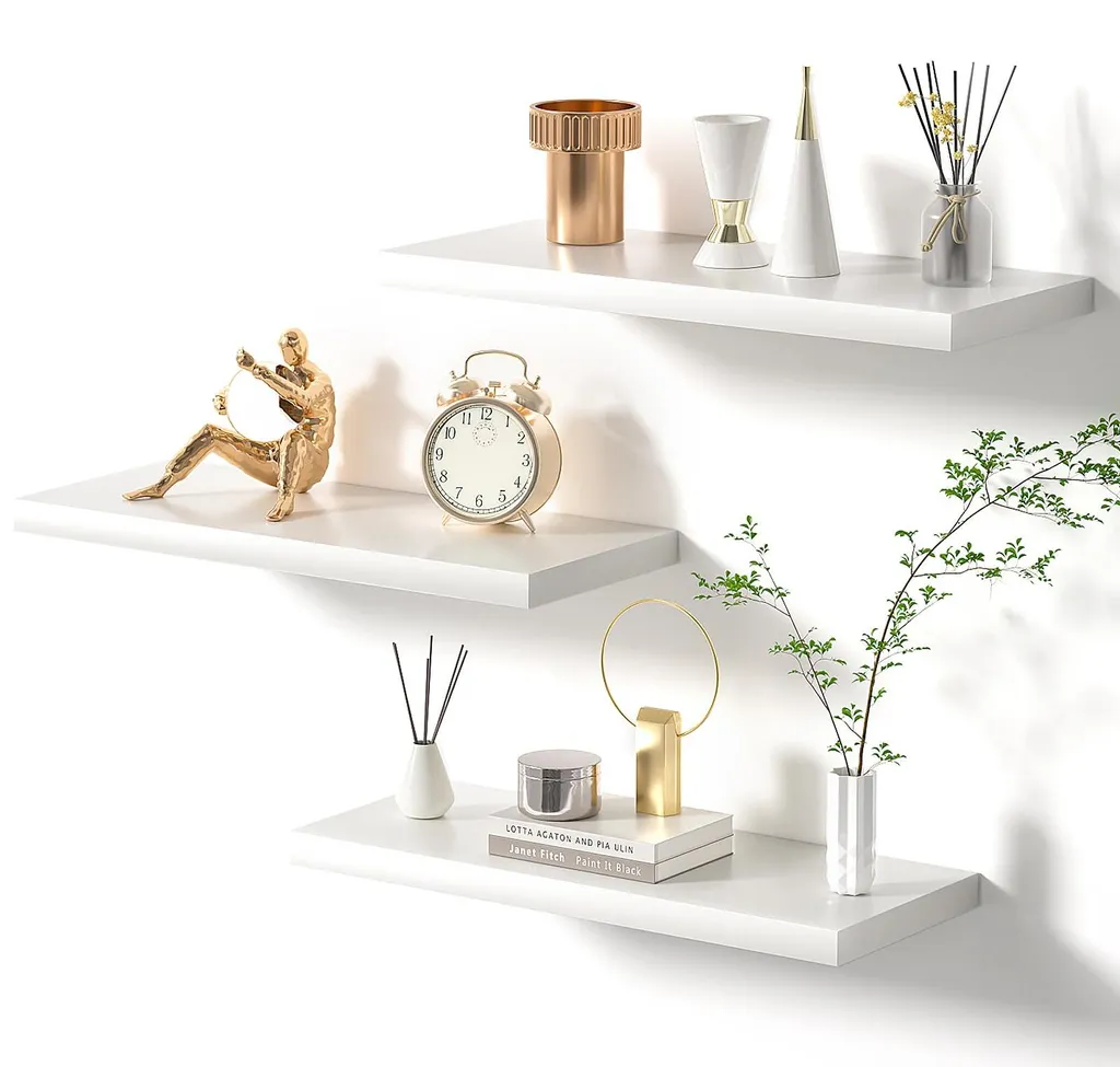Étagère murale lot de 3 blanches pour ranger et décorer sans encombrer