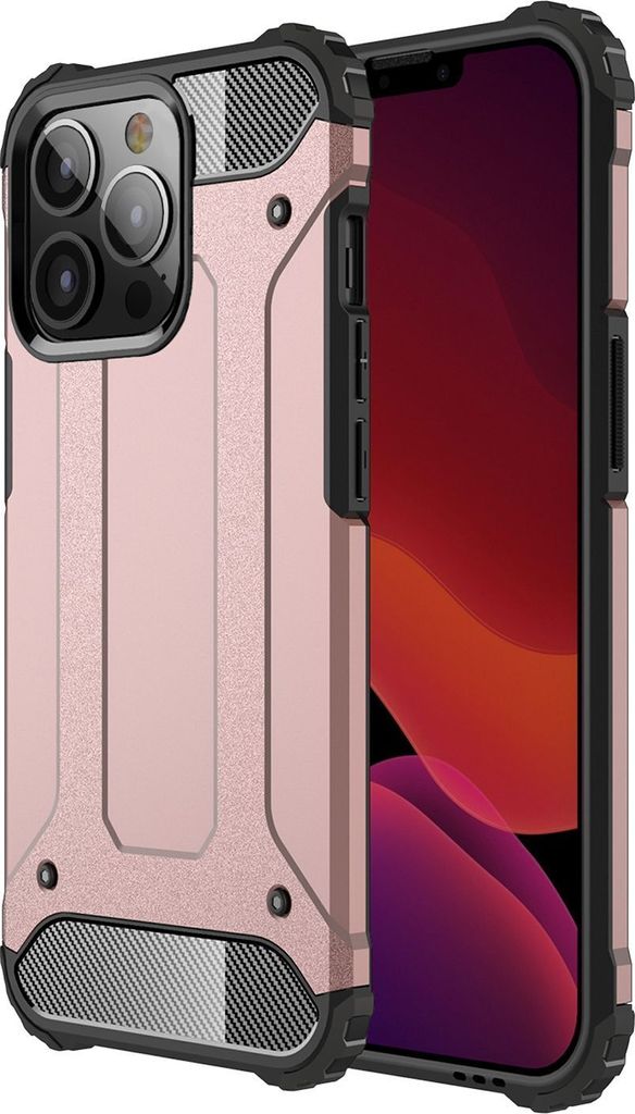 Mobigear Outdoor iPhone 13 Pro Hülle Hardcase Backcover Stoßfest - Roségold