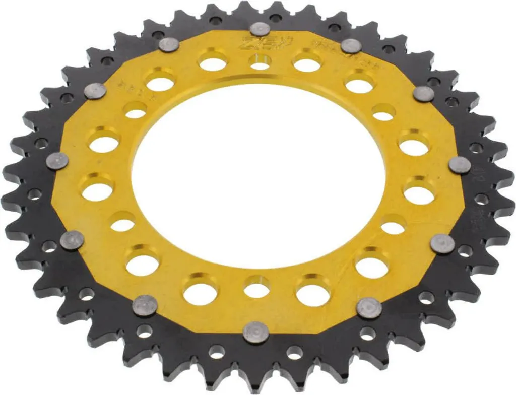 Couronne ZF 41 dents 520 or et noir pour Triumph : performance ultime