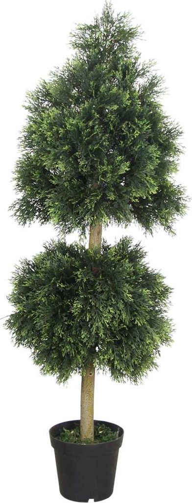 Zypresse Konifere Kunstpflanze Kunstbaum Deko Baum Künstliche Pflanze im Topf Künstlich Kunstpflanzen Innendekoration 160 cm Decovego