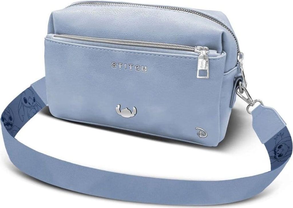 Karactermania Lilo and Stitch Steel, Mädchen, Schultertasche, Reißverschluss, Blau, Einfarbig, Blau